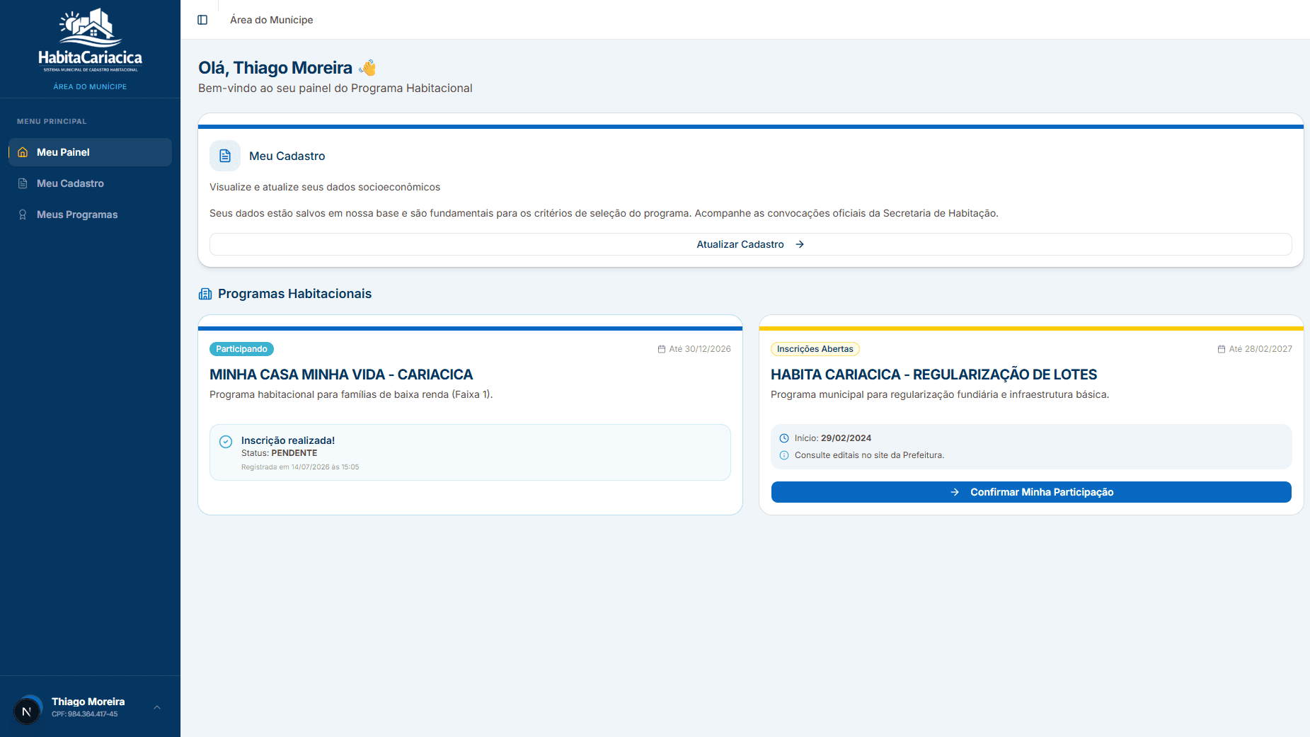 Confirme sua inscrição